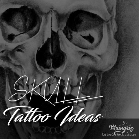 selection of amazing original skull tattoo in instant download 