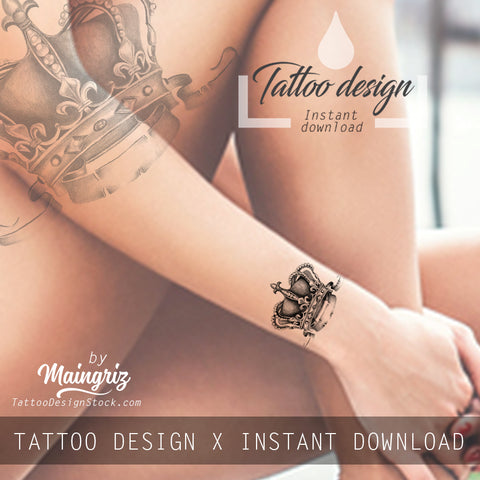Crown tattoo design high resolution download