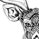 original deer mandala half sleeve tattoo design references created by tattoo artist
