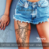 Realistic dreamcatcher tattoo design high resolution download