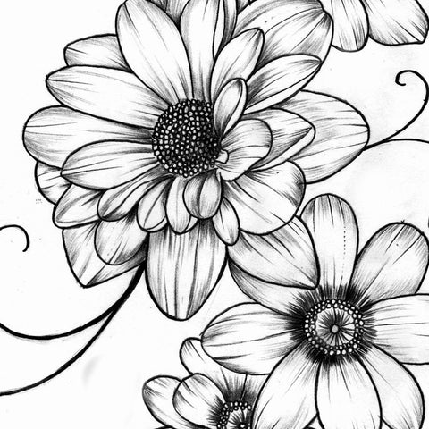 Flowers for arms tattoo design2
