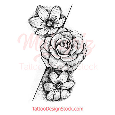Flowers for arms Tattoo design