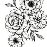 Sexy roses line work Tattoo design for woman