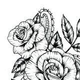 Sexy roses line work tattoo for woman