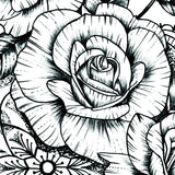 Sexy roses line work tattoo for woman