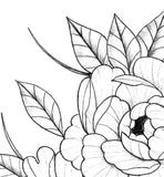 Sexy peony linework half sleeve tattoo design high resolution download