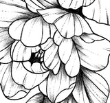 Half sleeve peony linework sexy tattoo design high resolution download