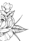 Half sleeve peony sexy tattoo design high resolution download