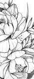 Peony half sleeve tattoo design high resolution download