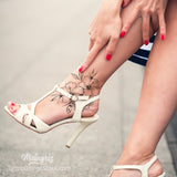 Hibiscus mandala ornemental for foot tattoo design high resolution download