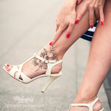 Hibiscus mandala ornemental for foot tattoo design high resolution download