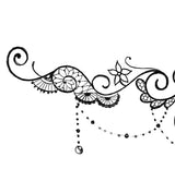 Hibiscus and lace garter tattoo design high resolution download