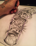 chicano sleeve tattoo design 