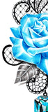 Indigo stone with realistic rose tattoo design high resolution download