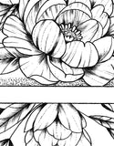 Sexy peony linework forearm tattoo design high resolution download