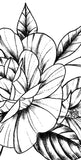 Sexy peony linework forearm tattoo design high resolution download