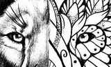 Mandala lion tattoo design high resolution download