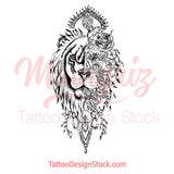 Lion ornemental tattoo design references 