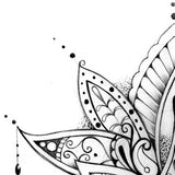 original lotus oriental mandala tattoo design digital download