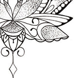 original lotus oriental tattoo design digital download