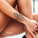 half sleeve Mandala Forearm tattoo design created by tattoo artist
