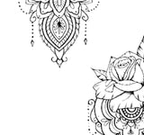 5 mandala roses tattoo design download high resolution download