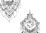 5 mandala roses tattoo design download high resolution download