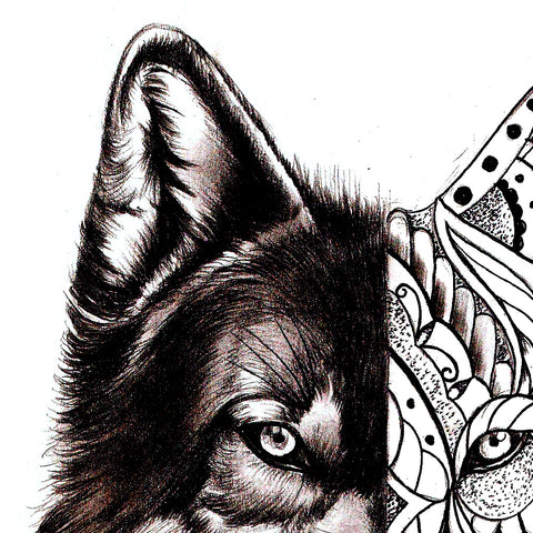 Aggregate more than 101 mandala wolf tattoo