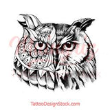 Owl mandala tattoo design high resolution download