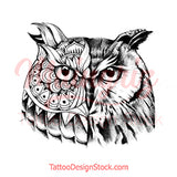 Owl mandala - tattoo design download #4