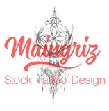 Original Geometric deer tattoo design 