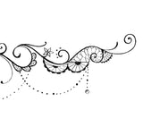 Peony and lace garter tattoo design high resolution download
