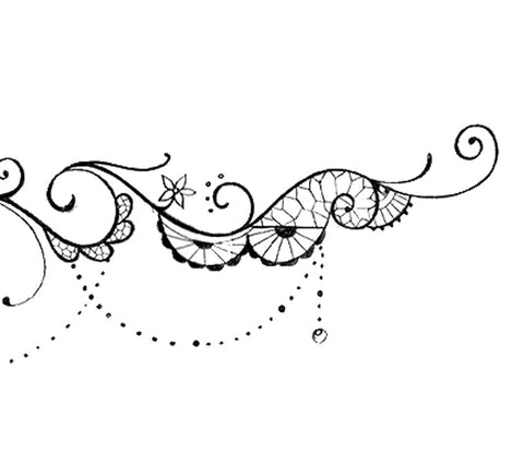 Peony and lace garter tattoo design digital download TattooDesignStock