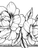 Sexy peony linework forearm tattoo design high resolution download