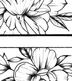 Sexy peony linework forearm tattoo design high resolution download