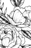 Peony half sleeve linework sexy  tattoo design high resolution download