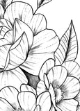 Peony linework half sleeve tattoo high resolution download