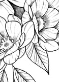 Peony linework half sleeve tattoo high resolution download