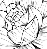 Peony linework half sleeve tattoo high resolution download