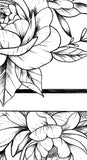 Sexy peony linework forearm tattoo design high resolution download