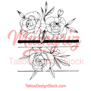 Sexy peony linework forearm  - tattoo design download