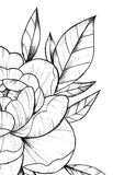 Peony linework forearm  - tattoo design download