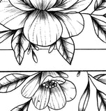 Sexy peony linework forearm tattoo design high resolution download
