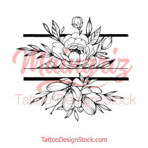 Sexy peony linework forearm high resolution download