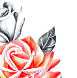 Precious stone with rose for woman tattoo design high resolution download