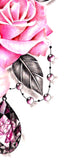 Precious stone with sexy realistic rose  tattoo design high resolution download