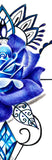 Precious stone with sexy realistic rose  tattoo design high resolution download
