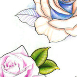 5 originals roses custom tattoo design in new school and neo traditional tattoo style