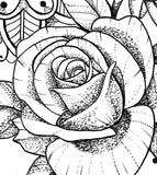 Rose and pearls mandala tattoo design references