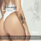 10 x Realistic dove tattoo design high resolution download